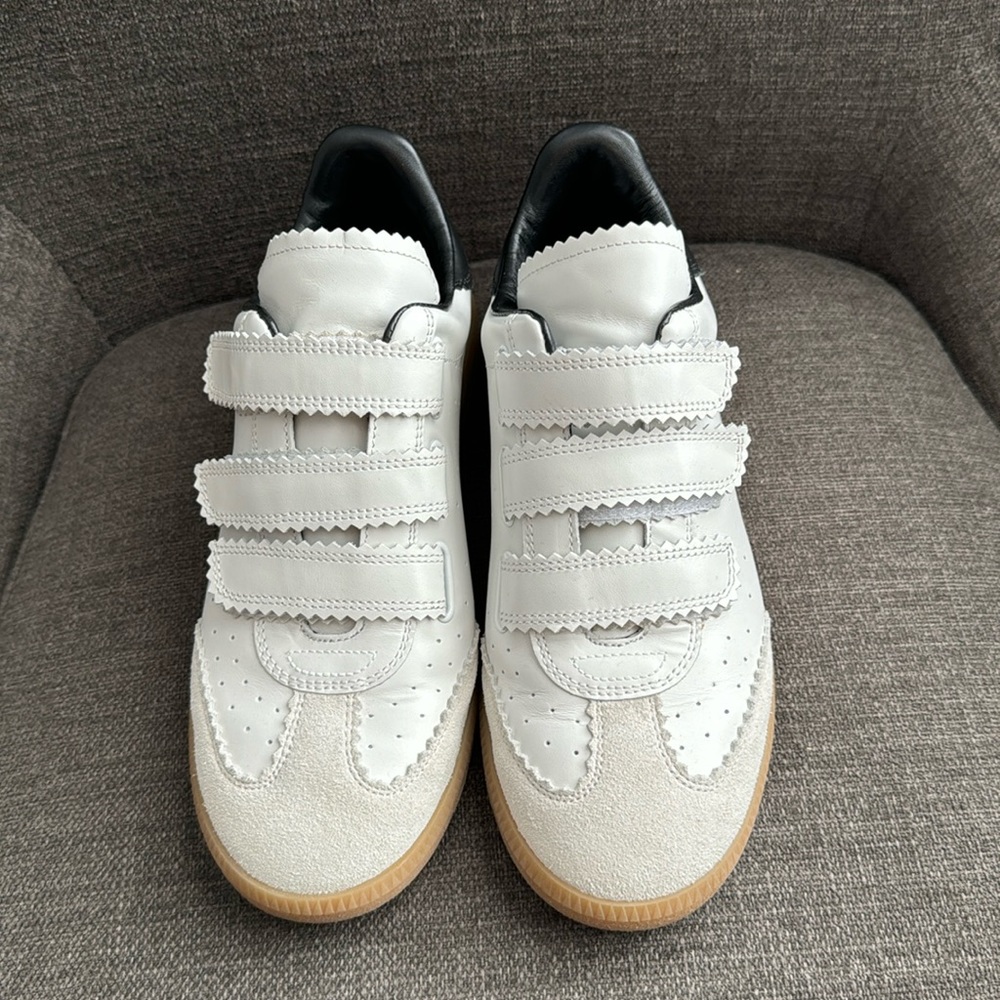 Isabel Marant Beth Suede trimmed leather sneakers size 39